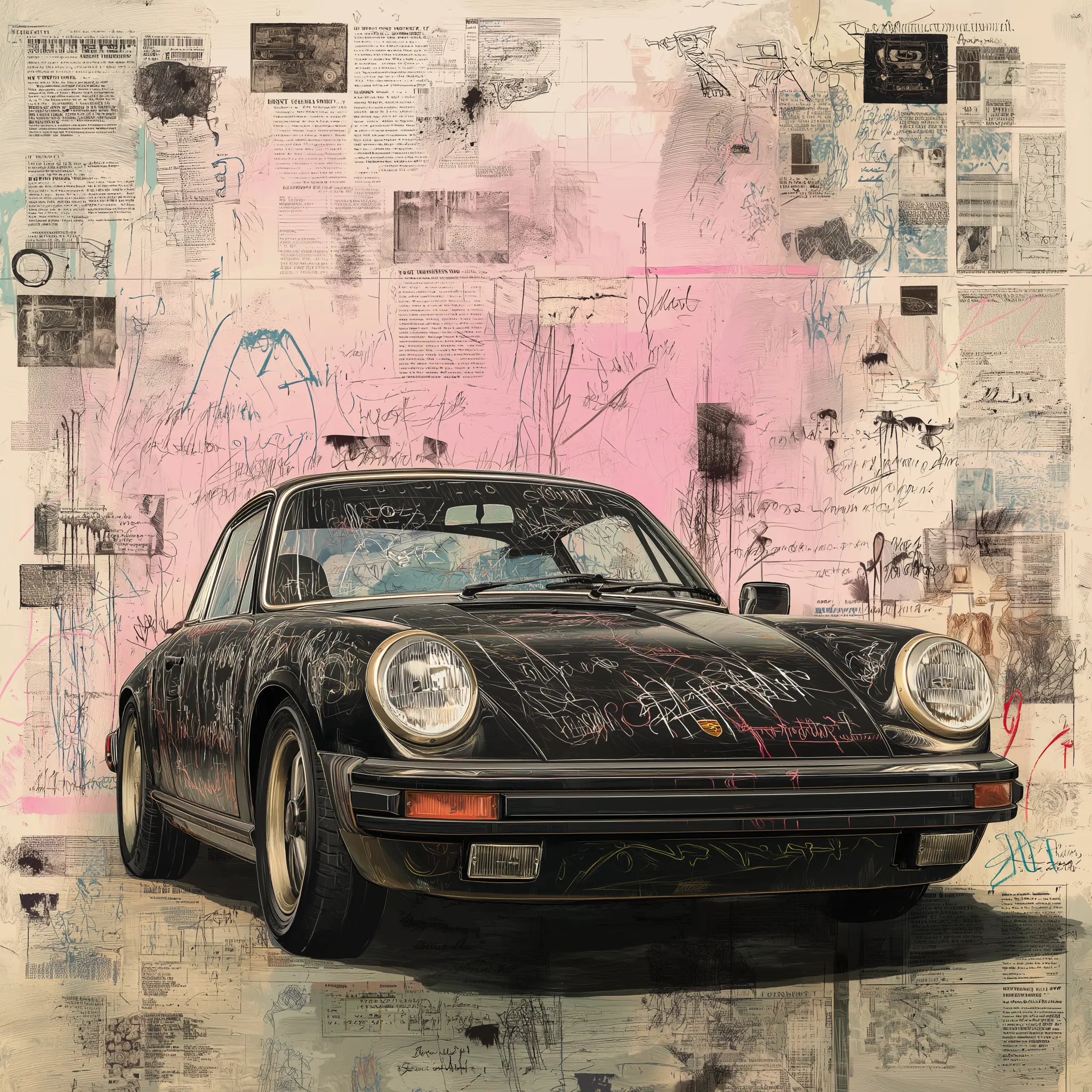 Neon lights reflection