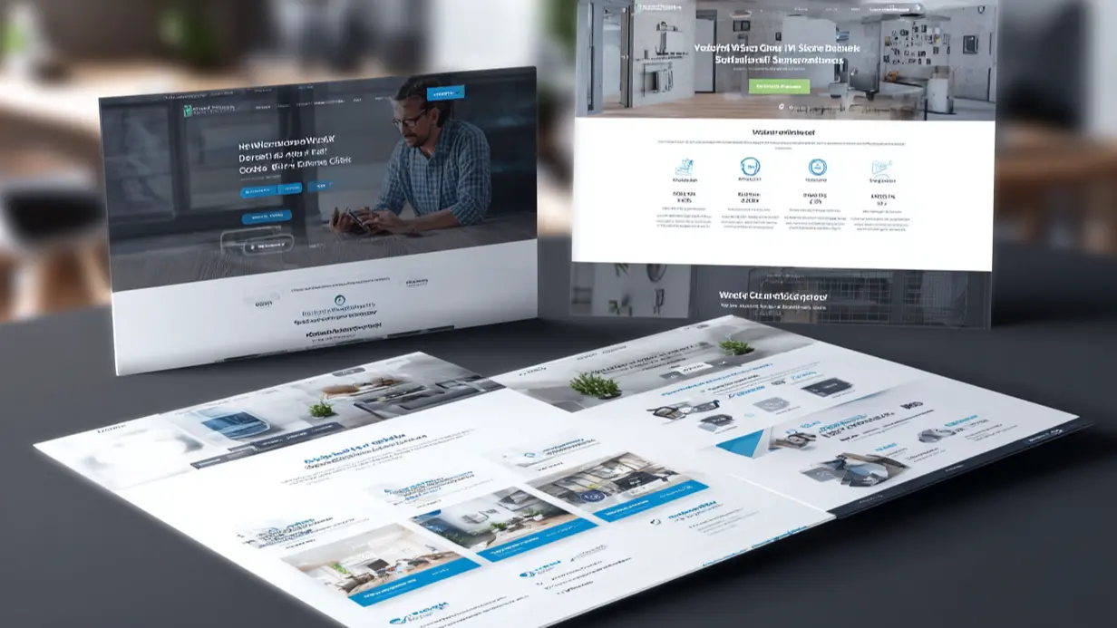 A modern website on a laptop